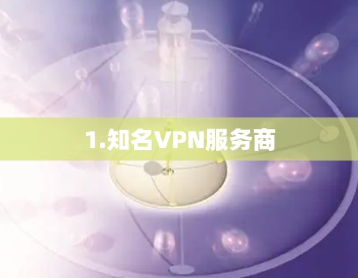 1.知名VPN服务商 1.知名VPN服务商