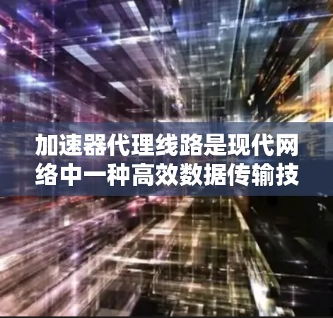 加速器代理线路是现代网络中一种高效数据传输技术，通过利用加速器来优化数据的路由和传输。以下是对加速器代理线路的详细分析和总结