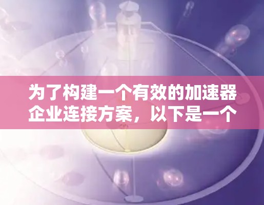 为了构建一个有效的加速器企业连接方案，以下是一个优化后的结构化总结，涵盖了各个关键要素